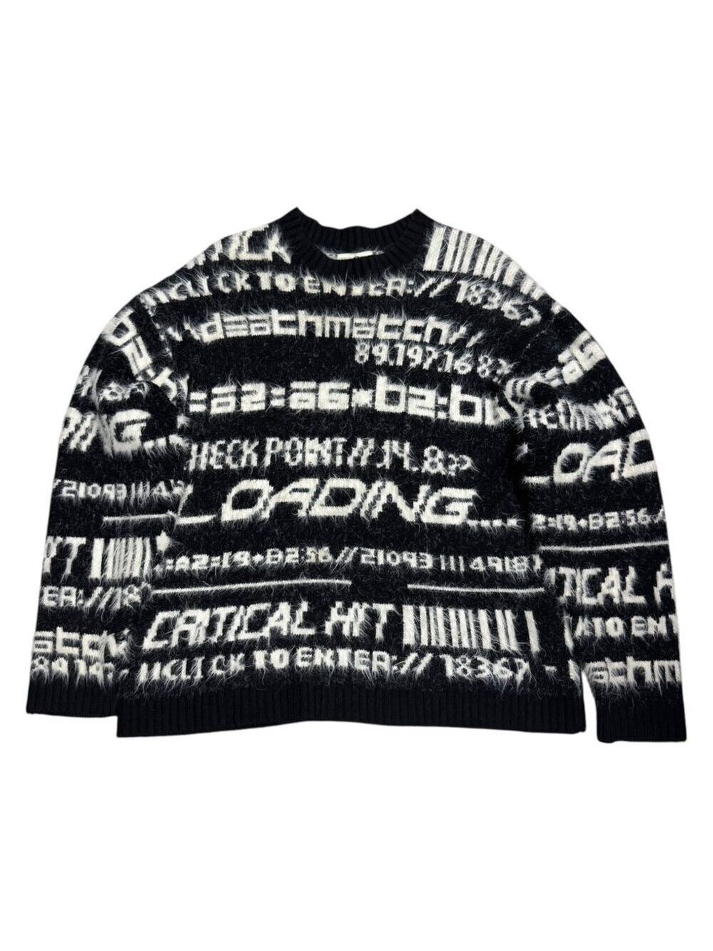 COLLUSION Faux Mohair Black Streetwear Boxy Designer Sweater Mens Medium